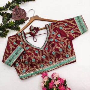 Velvet Rouge Bridal Handwork Blouse