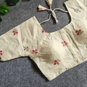 Off-White Embroidered Designer Stitched Blouse