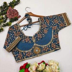 Sapphire Elegance Bridal Blouse
