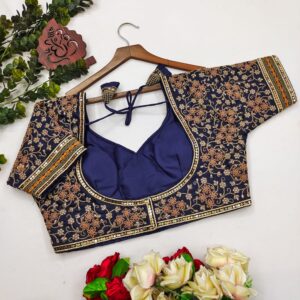 Indigo Velvet Bridal Blouse