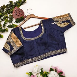 Royal Midnight Bridal Handwork Blouse - Image 2