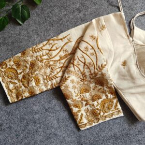 Pure Khadi Cotton Embroidered Top - Image 7
