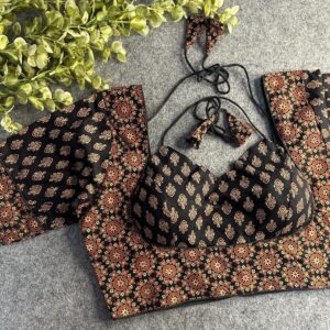 Elegant Ajrak Cotton Blouse - Image 5