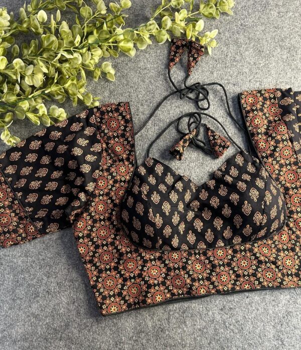 Elegant Ajrak Cotton Blouse