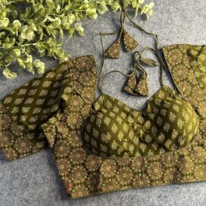 Elegant Ajrak Cotton Blouse - Image 4