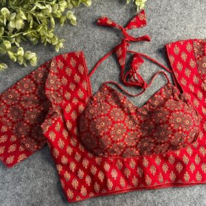 Pure Ajrk Cotton Elbow Sleeve Blouse - Image 2