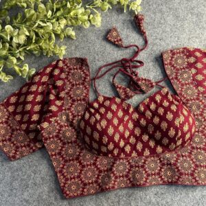Elegant Ajrak Cotton Blouse - Image 2