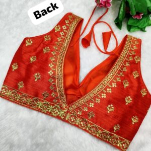 Embroidered Silk Blouse With Attach Sleeves - Image 11