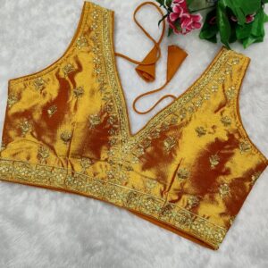 Embroidered Silk Blouse With Attach Sleeves - Image 2