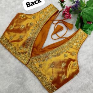 Embroidered Silk Blouse With Attach Sleeves - Image 12