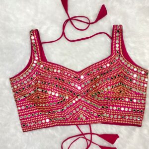 Premium Mirror Work Blouse - Image 3