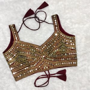 Premium Mirror Work Blouse - Image 5