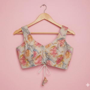 Elegant Printed Blouse – Flower Design - Image 5