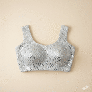 Dazzling Mirror Work Blouse - Image 4