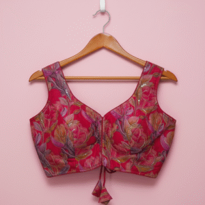 Elegant Printed Blouse – Flower Design