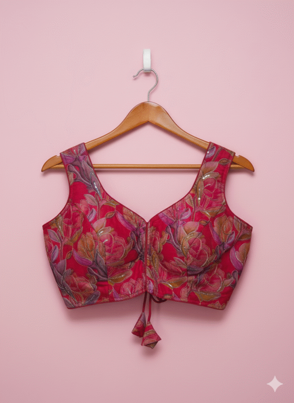 Elegant Printed Blouse – Flower Design