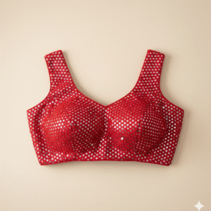 Dazzling Mirror Work Blouse - Image 2