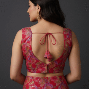 Elegant Printed Blouse – Flower Design - Image 7