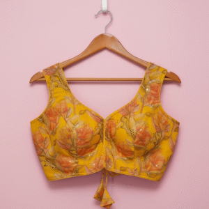 Elegant Printed Blouse – Flower Design - Image 2