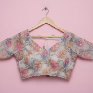 Elegant Printed Blouse – Floral Beauty - Image 5