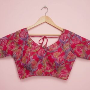 Elegant Printed Blouse – Floral Beauty
