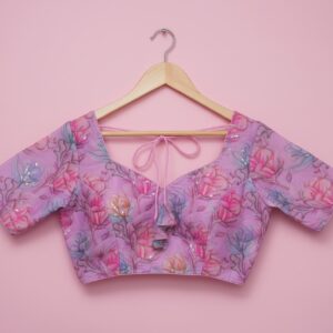 Elegant Printed Blouse – Floral Beauty - Image 6