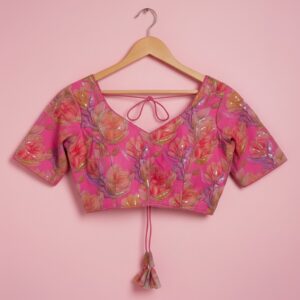 Elegant Printed Blouse – Floral Beauty - Image 4