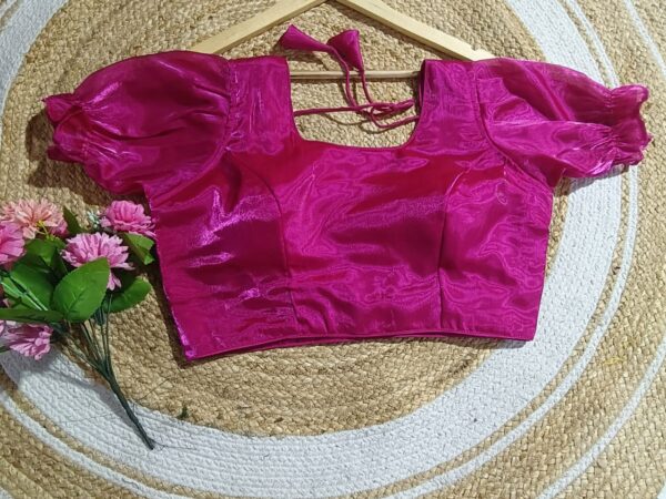 Fuchsia Zimichu Puff Sleeve Blouse
